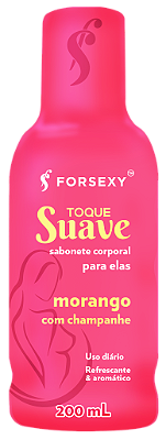 Toque Suave Sabonete Corporal Morango com champanhe