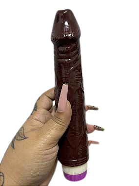 Choco - Prótese Realística com Glande Saliente e Veias, Possui Vibração Multivelocidade