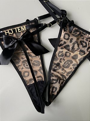 Calcinha Animal Print Plus Size com regulagem