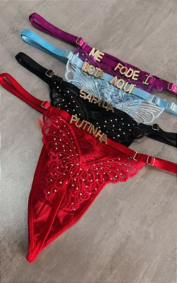 Calcinha Borboleta Strass Slim