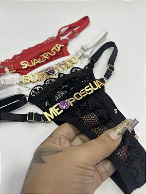 Calcinha Leticia - Personalizada em Renda