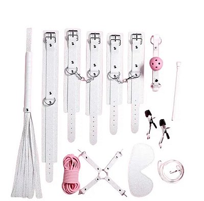 Kit bondage 14 em 1 - Branco