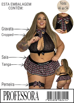 Fantasia Erótica de Luxo Plus Size - Professora