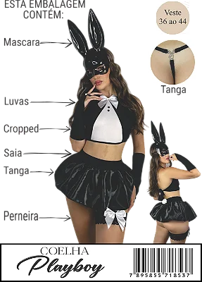 Fantasia Erótica de Luxo - Coelhinha Mascarada