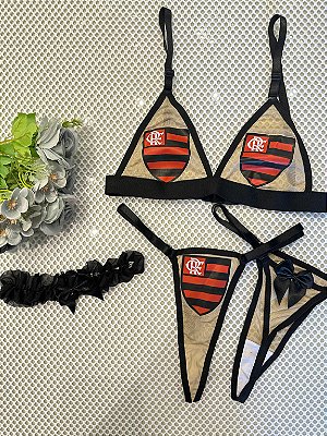Conjunto de Lingerie Calcinha e sutiã dos Times Cariocas