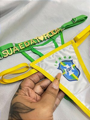 Calcinha do Time Seleção Brasileira com frase personalizada - Slim