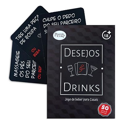 Jogo de Cartas Desejos & Drinks - Diversão Ao Cubo