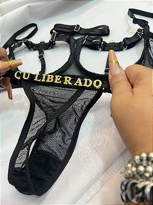 Conjunto Luxúria Personalizado | Calcinha + Sutiã + Gargantilha