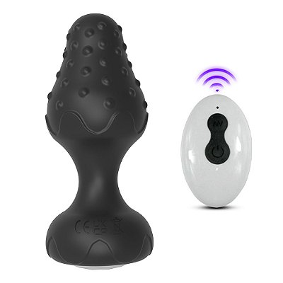 Plug Anal em Silicone com 10 Modos de Vibração,Luz de Led e Controle Remoto sem Fio ou Cotrole de toque - YOUVIBE