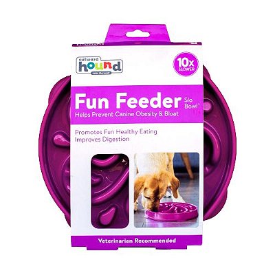 COMEDOURO LENTO OH FUN FEEDER ROXO - OUTWARD HOUND