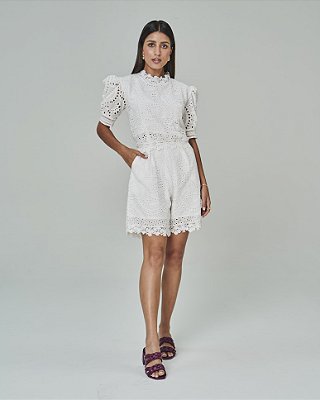 Bermuda Laise Feminina Off White