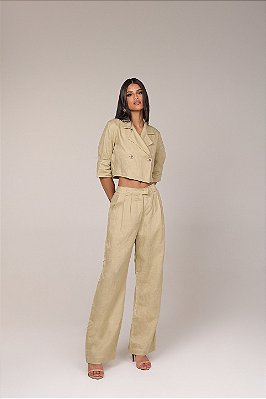 CALÇA LINHO AREIA