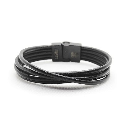 Pulseira de Couro Classic - Minimmol Black