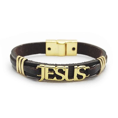 Pulseira de Couro Classic - Nazareno Gold