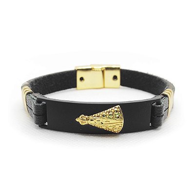 Pulseira de Couro Classic - Nossa Sra. Black