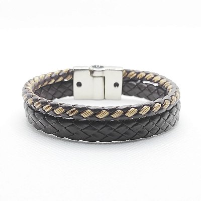 Pulseira de Couro Classic - Hibryan Brown