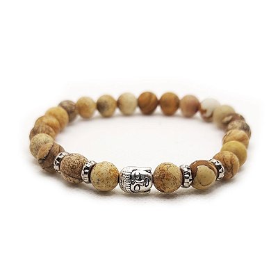 Pulseira de Pedras Naturais - Buda Jasper