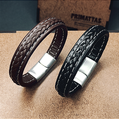 Pulseira de Couro Inox - Imperium