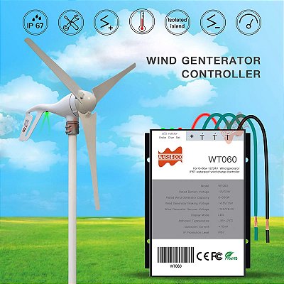 Controlador de carga de gerador turbina eólica 600w