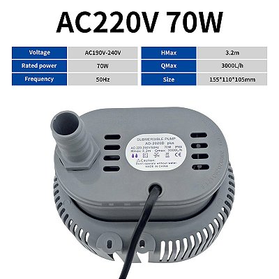 Bomba De Água Climatizador De Ar 23000-3000l/h 220v