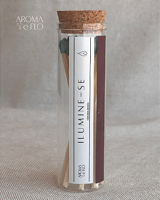 Fósforos Longos em Frasco de Vidro Reutilizável - ILUMINE-SE