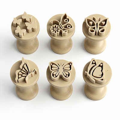 Kit Carimbo Brigadeiro Borboleta, Butterfly, Delicado