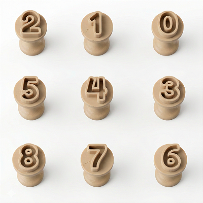 Kit Carimbo Marcador Brigadeiros Numero Idade Numerais Vazado