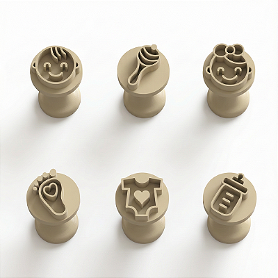 Kit Carimbo Marcador Brigadeiros Cha Revelação Nenem Bebe