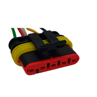 Chicote Plug conector 5 Via fêmea Universal Lanterna Traseira Guerra Randon Librelato Noma Facchini