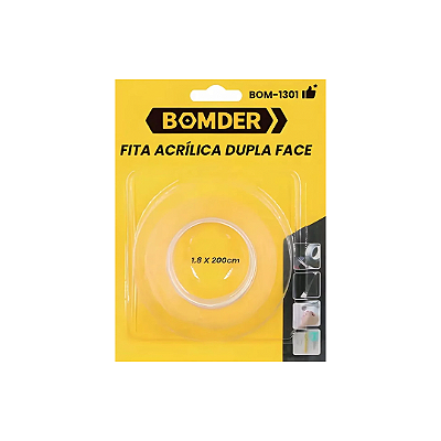 Fita Acrílica Dupla Face Profissional Fixa 1.8 cm x 2 m