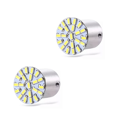 Lampada 22 Led Ba15s 2 Polo Branca