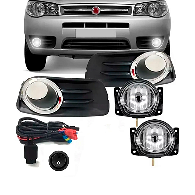 Kit Farol Milha Palio Fire Way 2014 2015 Botão Alternativo