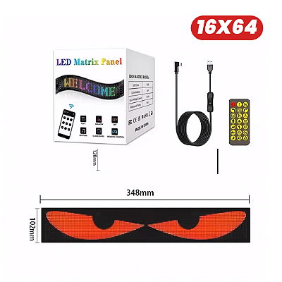 Letreiro LED Programável com Olhos de LED para Caminhão