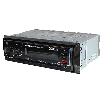 Rádio Automotivo 1 Din Bluetooth Usb Aux Fm Mp3 Com Controle Remoto