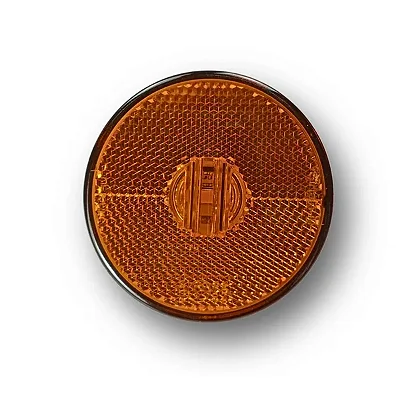 Lanterna Lateral Redonda LED Âmbar para Caminhão - 65 mm de diametro