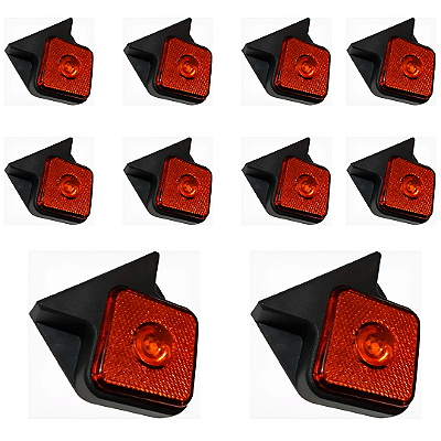 Kit com 10 Lanternas Laterais LED Bivolt para Carreta