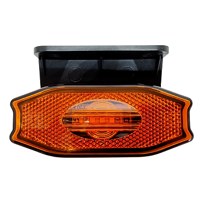Lanterna Lateral Exclusive Âmbar Led Bivolt C Suporte E Fios e Vigia