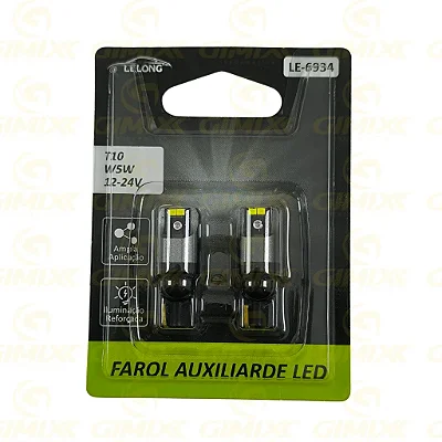 Lâmpada Led T10 12-24v Canbus Branco