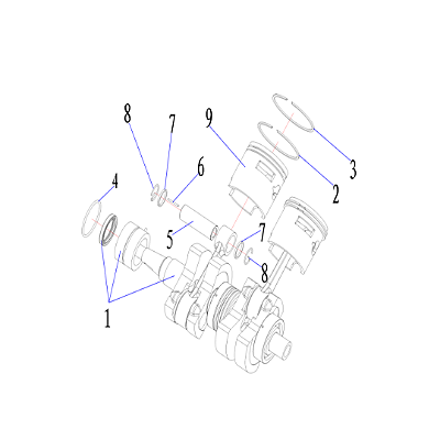Motor De Popa Hidea 30 HP 30 FHEL(S)-YMH Vista Explodida Cavalete