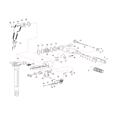 Motor De Popa Hidea 40 HP 40 FHL(S)-YMH Vista Cavalete