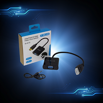 Conversor de Video Hdmi para Vga Com Audio - Itblue Le-4121