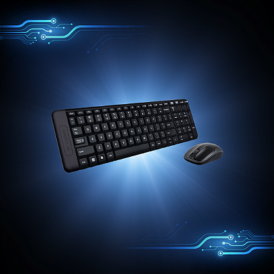 Kit Mouse e Teclado Logitech Mk220 Sem Fio