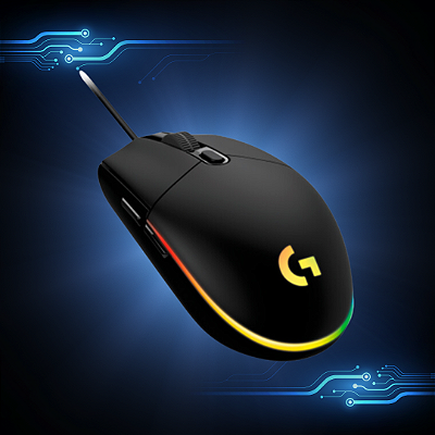Mouse Logitech Gamer G203 Lightsync Rgb Com Fio