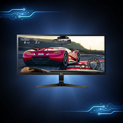 Monitor PRO Gamer Ultrawide LG 29 IPS FHD SRGB99 1MS 75HZ, F-sync, 29UM69G-B.AWZM