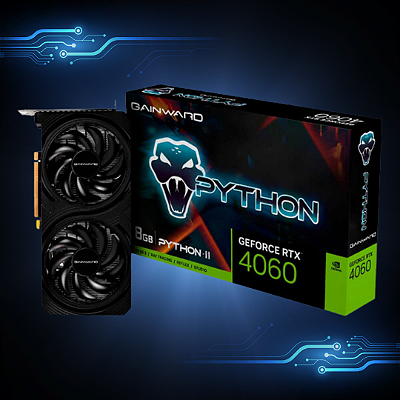 Placa de Video Gainward Geforce Rtx 4060 Python Ii 8gb Gddr6 128bits