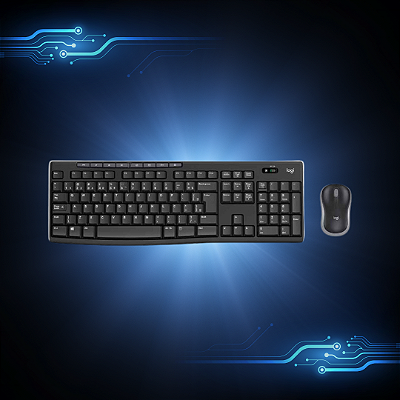 Kit Mouse e Teclado Logitech Mk270 Sem Fio Preto