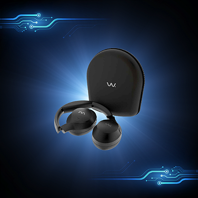 Fone De Ouvido Waveone Wf600bt Preto Bluetooth