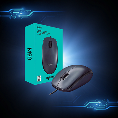 Mouse Logitech M90 Optico Usb Preto - 910-007599