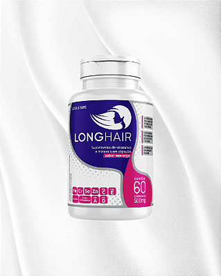 1 LONGHAIR CÁPS - CRESCIMENTO CAPILAR E ANTI QUEDA - 2 MESES + ESCOVA MÁGICA
