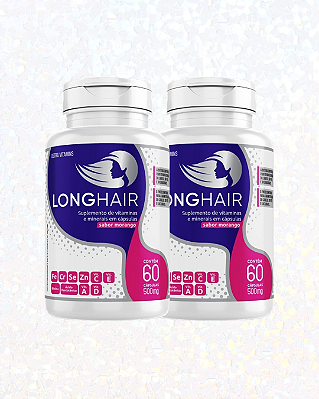 2 LONGHAIR CÁPS - CRESCIMENTO CAPILAR E ANTI QUEDA - 4 MESES